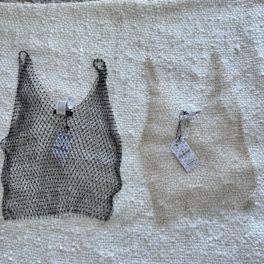 Stradivarius rhinestone tank top overlay bundle NWT
